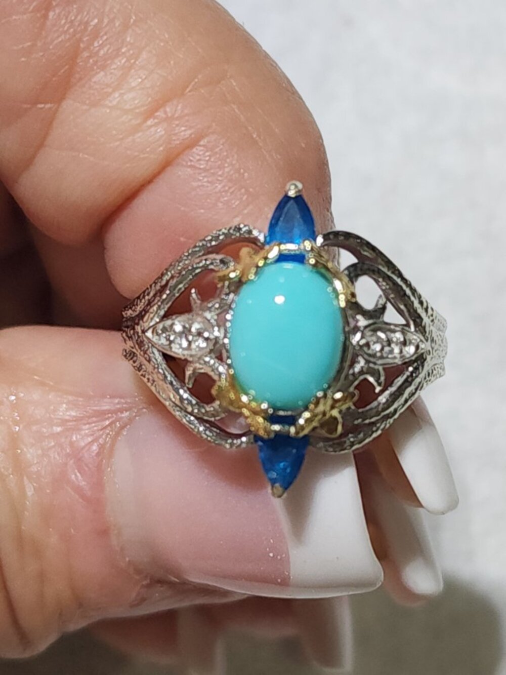 Arizona Sleeping Beauty Turquoise ring 1.88 ct